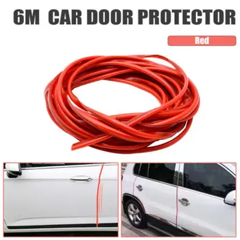 

6M Car Door Edge Guard Protector RED U Profile Roll Moulding Trim Strip Red