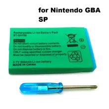 2x850 mAh батарея для NAND GBA SP Gameboy Advance 3,7 V литий-ионные литиевые аккумуляторные батареи с бесплатным инструментом оптом