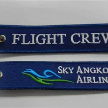Небо Ангкор Airlines экипажа Ткань брелок Авиации Теги