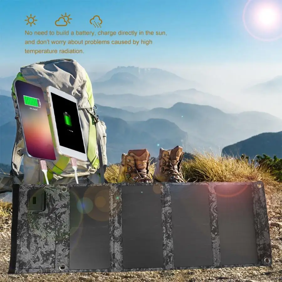 

28W/5V Universal Portable Foldable Solar Charging Bag with Dual USB Charging Port