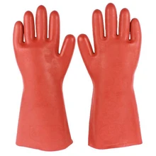 2 пар/лот изоляционные перчатки высокого Давление перчатки 1" резиновая электрик защитные перчатки оранжевый нескользящий толстый прочный GST007