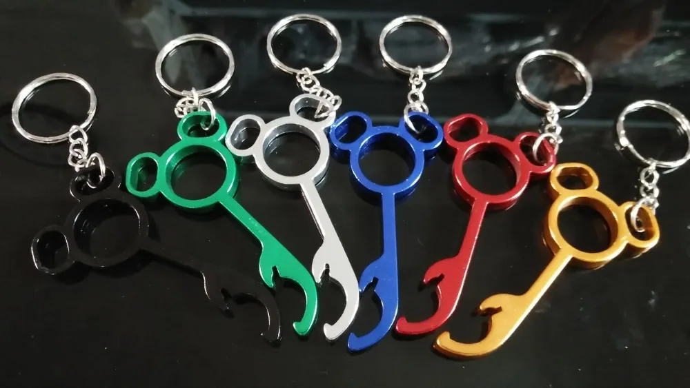 300pcs/lot Mini Mickey Bottle Opener Keychain, Unique Bottle Opener