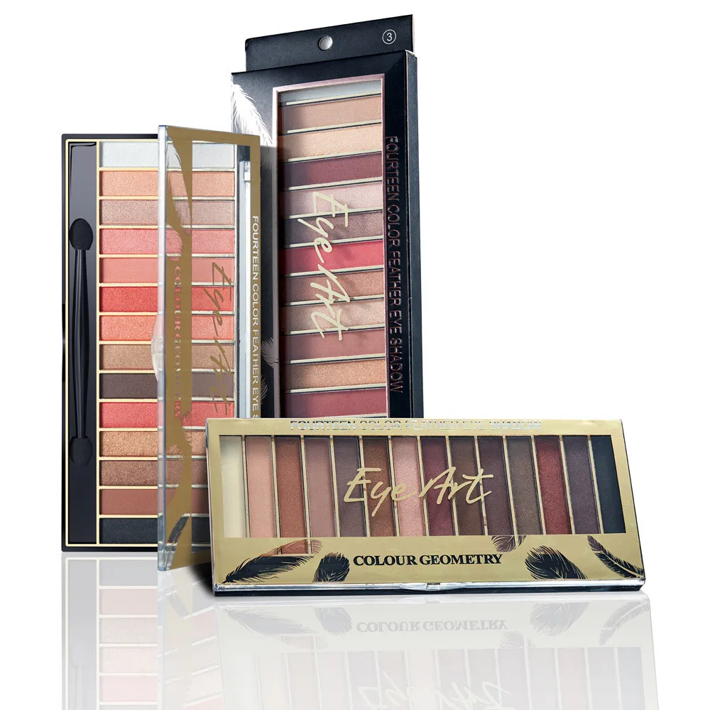 

1 Set Of 14 Color Eyeshadow Matt Pearl Earth Color Eyeshadow Tray Matt Eyeshadow Cosmetic Makeup palette maquillage 5.14djl