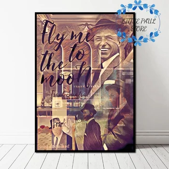 

The Jazz Singer Frank Sinatra Music Poster Vintage Retro Art Canvas Poster Wall Picture for Living Room No Frame