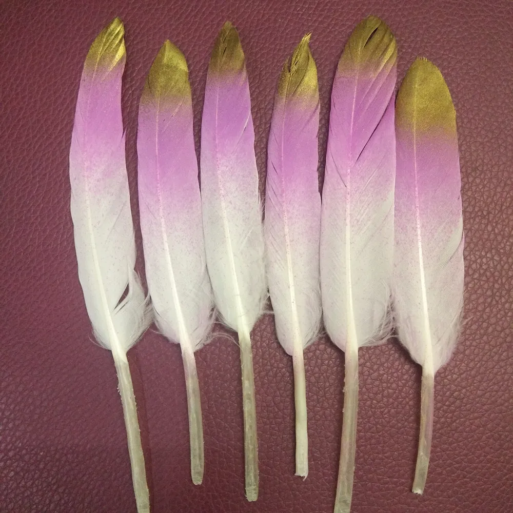 Hot Selling,Dyeing Goose Feathers,20pcs/Lot,Rose and Golden Feathers ...