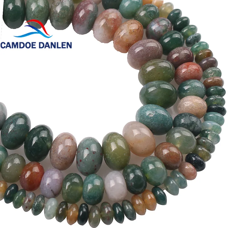 

Natural Stone Beads India Agates Rondelle Beads Abacus Spacer Beads 4 6 8mm DIY Handmade Necklace Jewelry Making Accessories