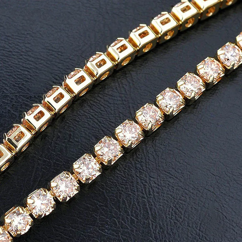 Women Tennis Bracelet Adjustable Gold Silver Rhinestone Crystal CZ Cubic Zirconia Bracelets for Women Wedding Hand Chain Jewelry