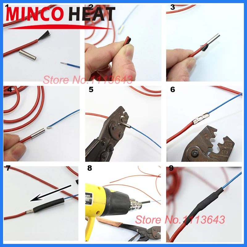 MINCO HEAT 10 м Электрический нагревательный кабель из углеродного волокна теплый пол провод 33 Ом/М Инфракрасный нагревательный пол нагреватель