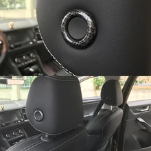 Para Skoda Superb Car Styling Acessórios Auto 2016 2017 2018 ABS Cromo frente Do Assento De Carro Travesseiro Cabeça Botão Da Tampa Da Guarnição
