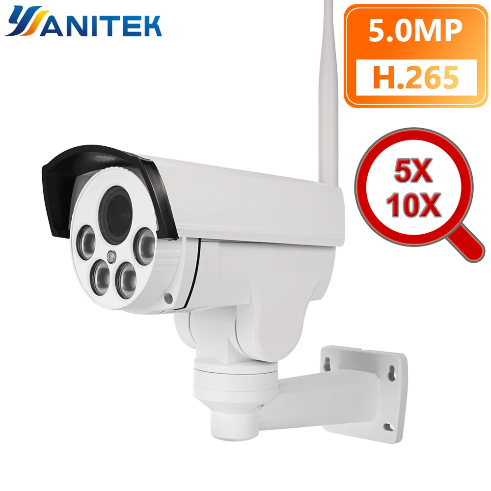 

5MP 2MP 5X 10X Optical Zoom Wifi IP Camera PTZ Bullet Outdoor 1080P Wireless IR Night Onvif Audio CCTV IP Camera ONVIF 64GB Card