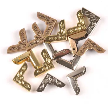 

50Pcs mixed Flower lace Book Corner diy Metal Albums Menus Folders photo Corners Protectors For Decor craft 21x21x3.5mm CP2204