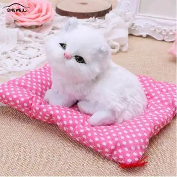 

Cute Cartoon Pets Car Ornaments Cute Simulation Sleeping Cats Decoration Automobiles Lovely Plush Kittens Doll Toys