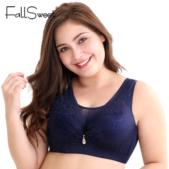 

FallSweet C D cup Women Vest Bra Comfortable Everyday Wear Push Up Brassiere 38 40 42 44 46