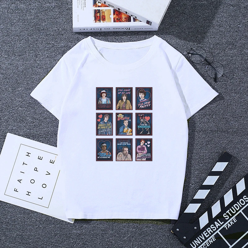 Летние Camiseta Stranger Thing s Mujer футболка новейшая новинка эстетика короткий рукав футболки со смешным Stranger Thing футболка Для женщин - Цвет: 2588