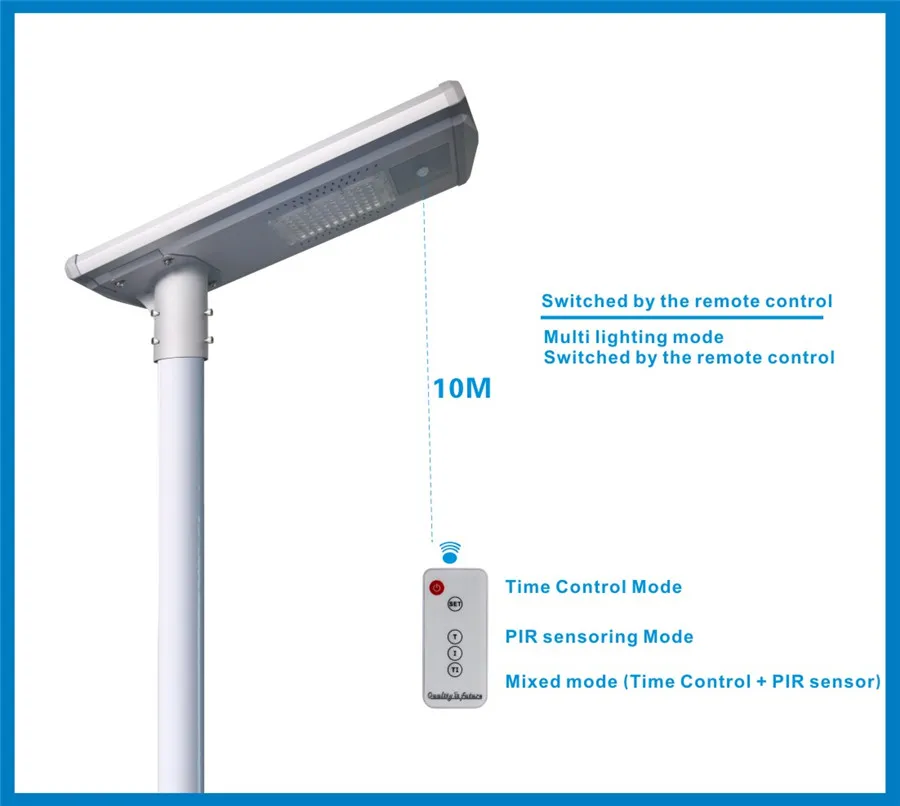 

50W LED Solar Street Light Outdoor Waterproof IP66 Integrated 3 Working Modes PIR Sensor Smart Light Luz Solar Led Para Exterior