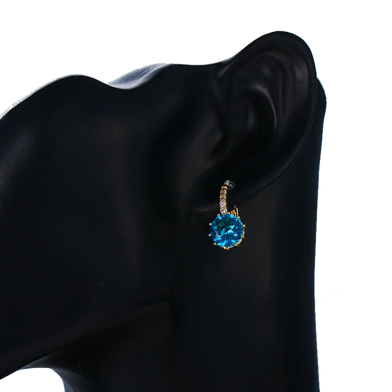 Женские серьги гвоздики с фианитами 10 цветов|fashion stud earrings|stud earringsstud earrings wholesale |