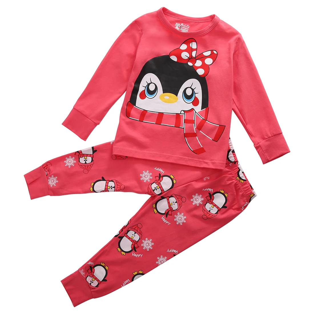

Pyjamas Kids For Children Cartoon Girl Long Sleeve Sleepwear Autumn Spring Warm Nightwear Tops Bottoms 2pcs Baby Girls 1-7 Years
