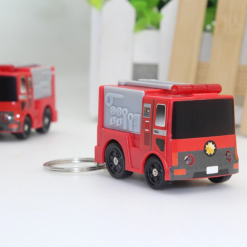 Пожарный грузовик светодиодный брелок со звуком, пожарная машина фонарик брелки, Inferno автомобильные брелки