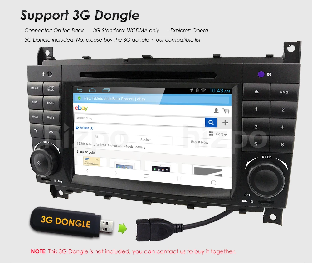 Cheap New 7"Car DVD radio for Mercedes Benz C-Class W203 2004-2007 CLC W203 2008-2010 CLK W209 2005-2011 GPS Navigation USB RDS BT SD 9