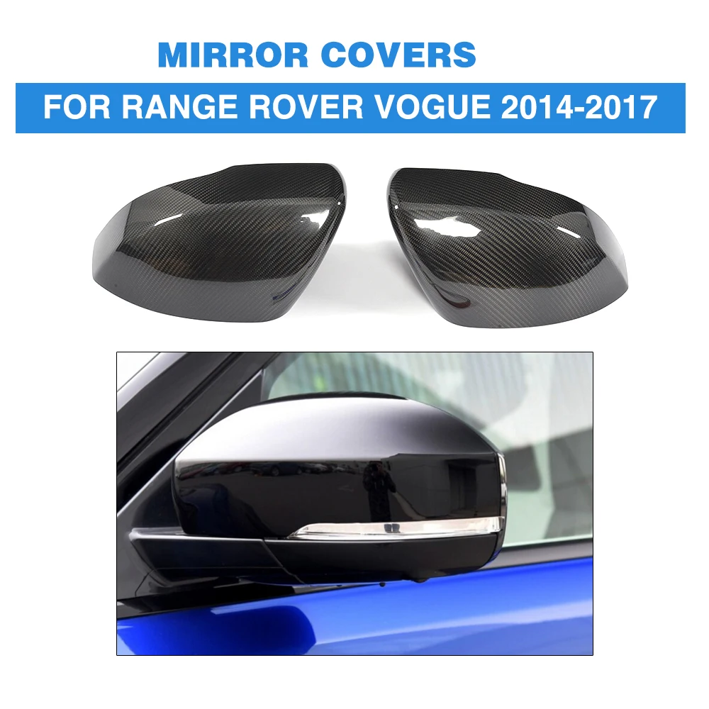 DRY Carbon Fiber Rear View Mirror Covers Side Wings Caps Car Sticker