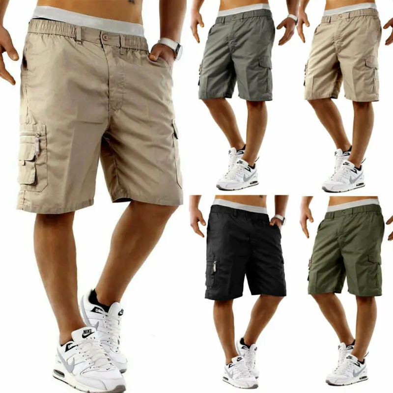 NEW Mens Solid Color Loose Fit Summer Cool Sports Beach Holiday Shorts Pants
