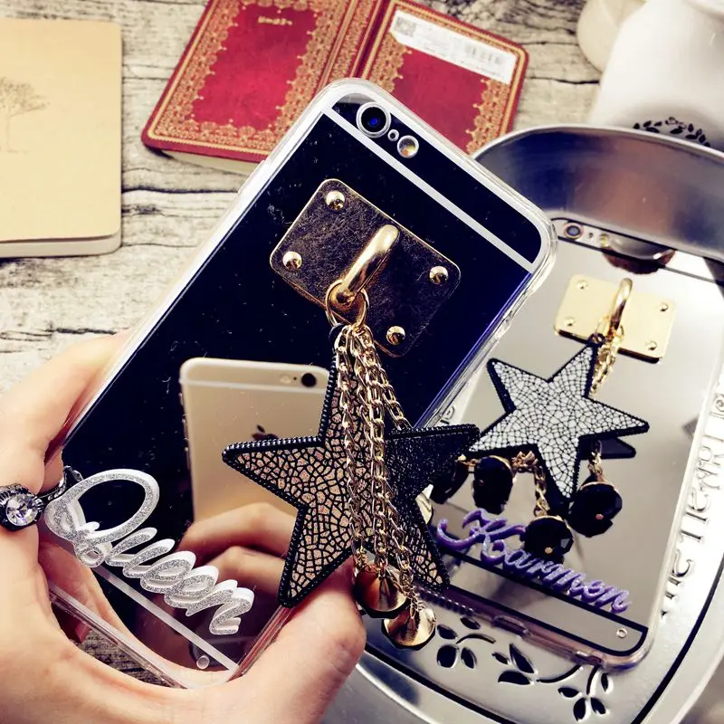 

Custom name letter star mirror case for iPhone 6 6s 7 8 plus X XS max XR for Samsung galaxy s6 s7 edge s8 s9 plus note 5 8 9