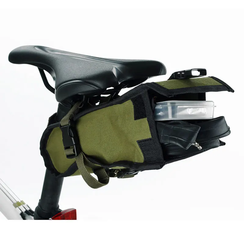 Bicicletta ROSWHEEL Retro della Tela di canapa Stoccaggio Borsa Da Sella Reggisella Tail Pouch Ciclismo MTB Della Bici Della Str