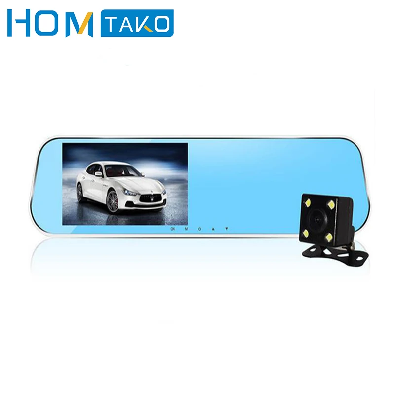

Car DVR 4.3 Full HD 1080P Dual Lens Rear View Dash Cam Vehicle Monitor Video Recorder Auto Camera Auto Motion Detector Camcorder