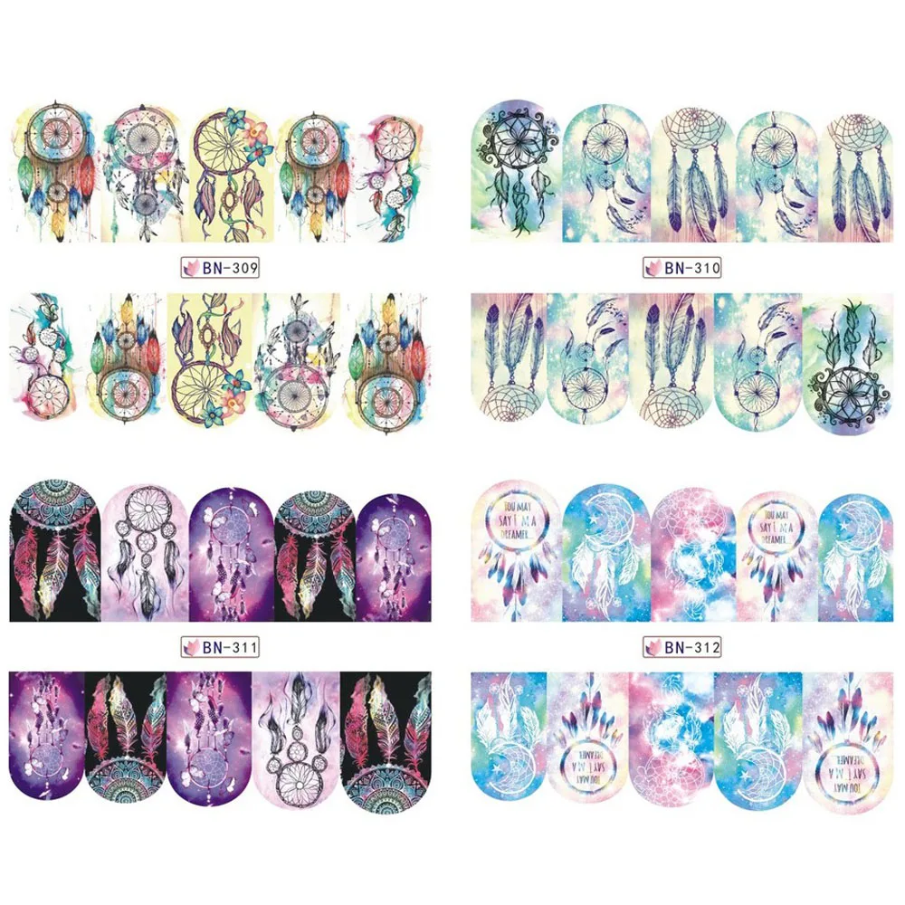 12pcs-New-Halloween-Night-Owl-Campanula-Pattern-Sticker-Water-Transfer-Nail-Art-Stickers-Decal-Slider-BN301 (3)