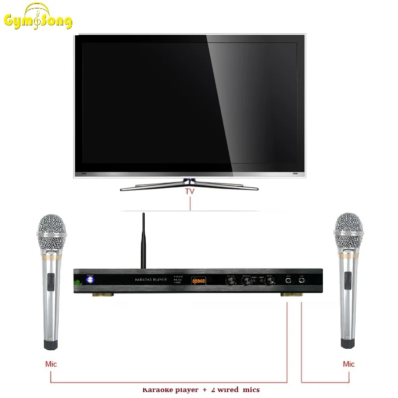5 шт./лот GymSong Android hdd DVD караоке система с песнями cloud Mic Echo in поддержка Air KTV|karaoke