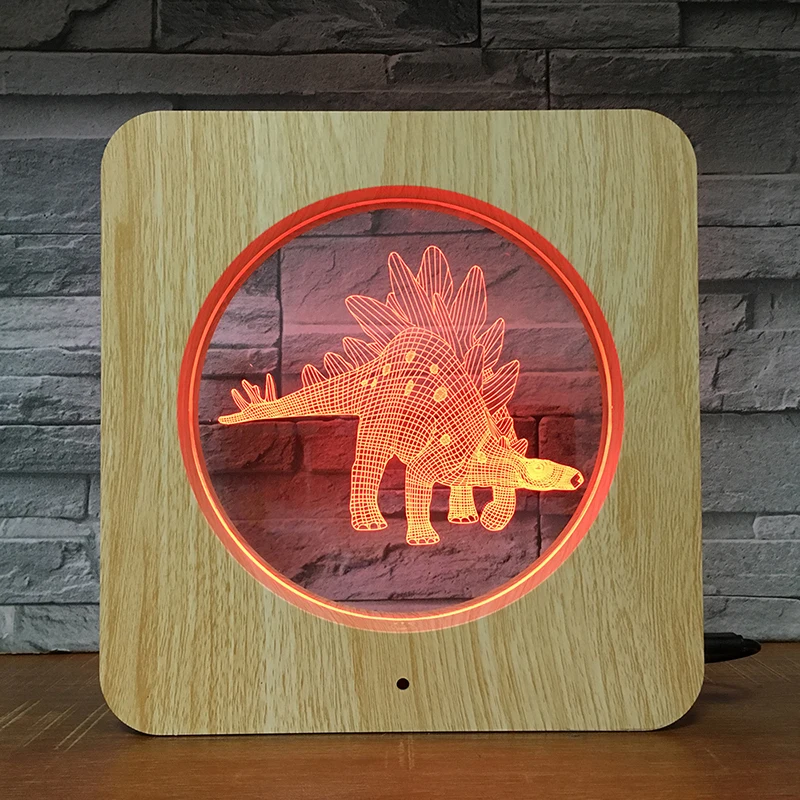 

Dinosaur Animal 3D LED Plastic Grain Night Light DIY Customized Table Lamp Kids Birthday Colors Gift Home Decor DropShipping