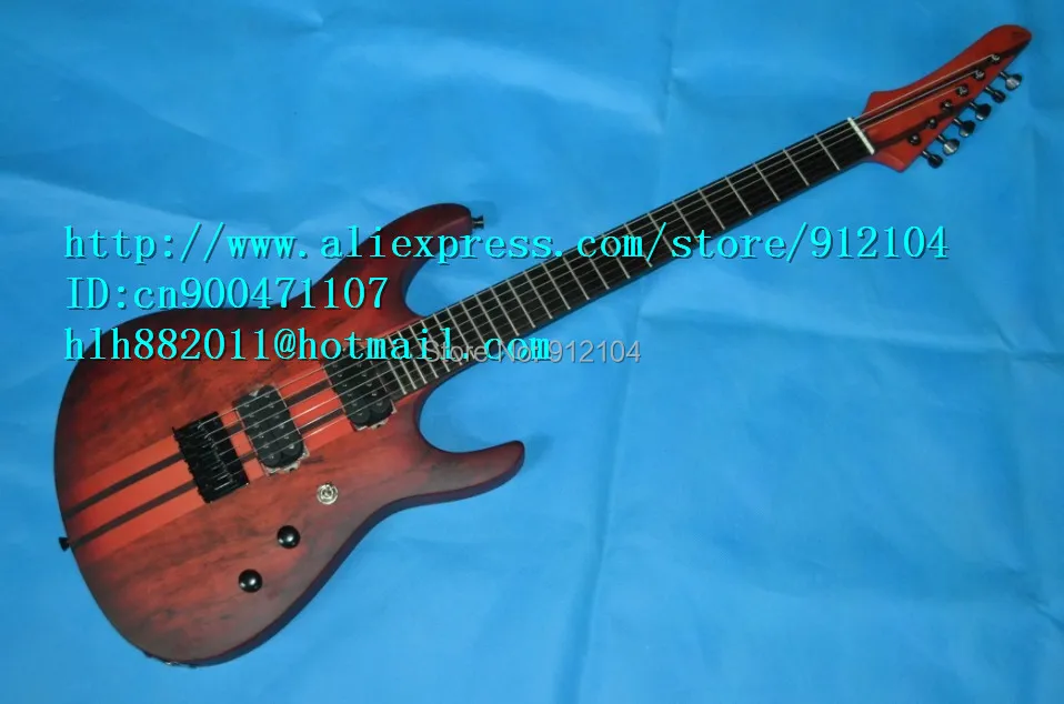 

free shipping wholesale and retail new 6-strings electric guitar with the brick layer in red  F-1456+softcase