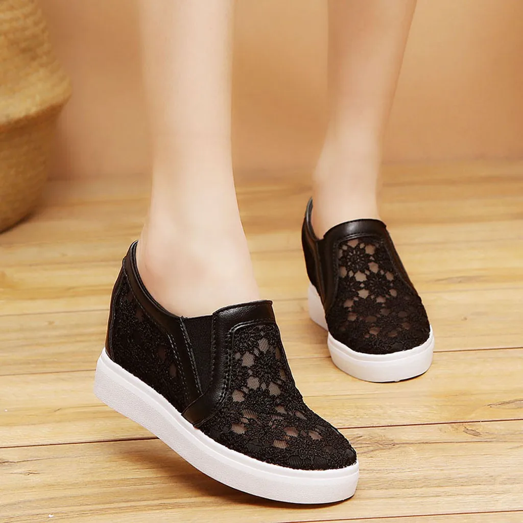 

2019 summer shoes womans shoes Summer Fashion Increased Breathable Shoes Hollow Flat Shoes dames schoenen zomer #B40