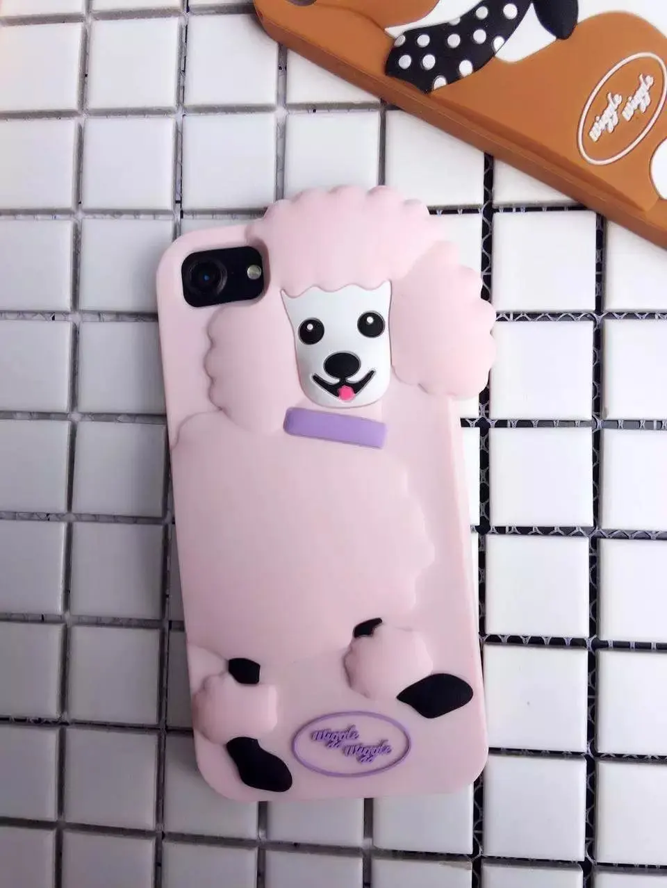 Indah Lucu Kartun Domba Anjing Panda Lembut Silicone Kembali Penutup