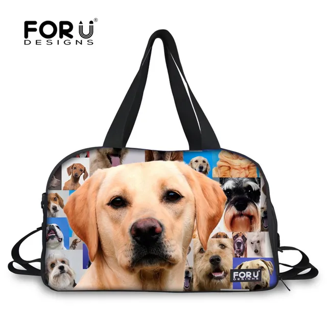 Forudesigns Cute Dogs Printing Gym Bag Women Fitness Outdoor Forudesigns Cute Dogs Printing Gym Bag Women Fitness Outdoor Shoulder Sport Animal Duffle Multifunction
