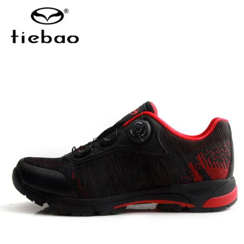 Goedkoop Tiebao Mannen Fietsen Schoenen Fietsen Apparatuur Road Racing MTB Schoenen PVC Zolen Mountainbike Schoenen Triatlon Zapatillas Ciclismo