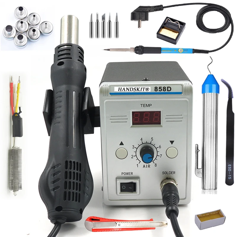 700W 858D Soldering Station LED Digital Solder Iron desoldering station