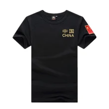 Футболка с коротким рукавом для мужчин с круглым вырезом обтягивающие классические размеры плюс флаг вышитые футболки и топы для лета