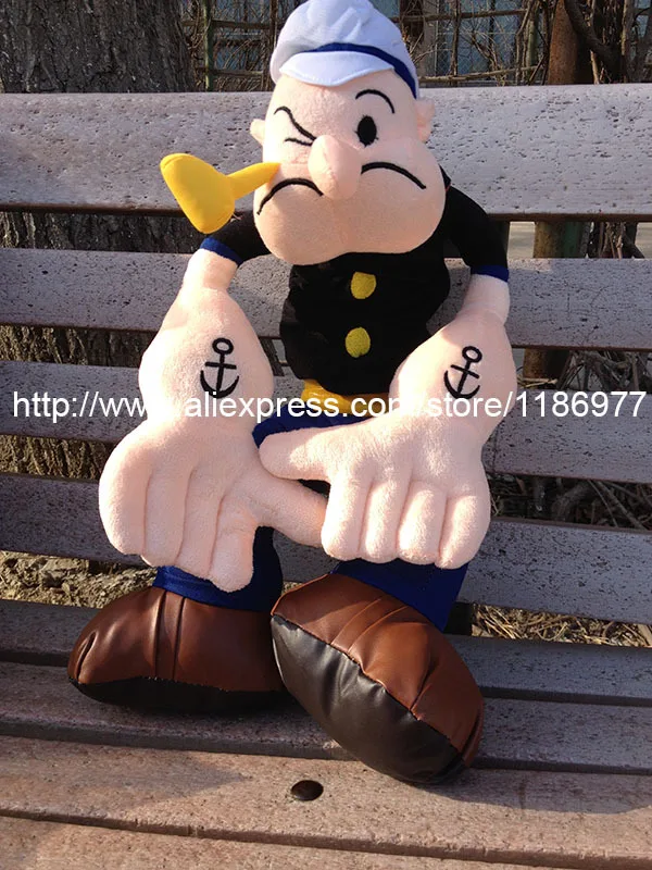 

70cm Big Popeye the Sailor Man Powerful Guy Olive Soft Stuffed Plush Toy Doll Gift for Kids Birthday Christmas Gift