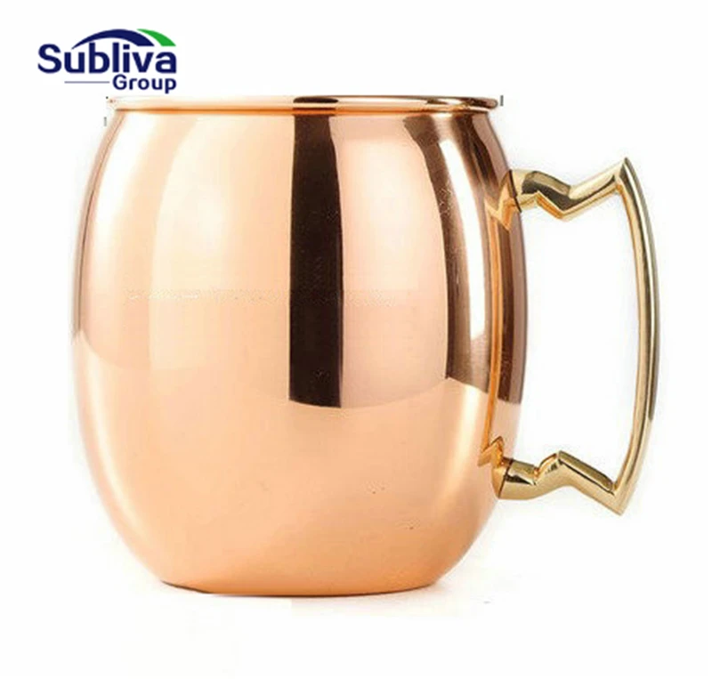 

1 Piece 550ml Perfect Smooth Moscow Mule Mug Drum- Copper Plated Beer Cup Coffee Cup Stainless Steel-Copper Plated Cup