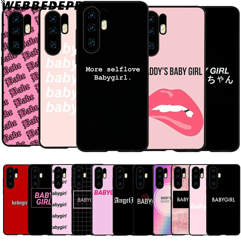 WEBBEDEPP BABYGIRL цитаты Мягкий ТПУ чехол для Huawei P8 P9 P10 P20 P30 Lite Pro P Smart 2019 WEBBEDEPP BABYGIRL цитаты Мягкий ТПУ чехол для Huawei P8 P9 P10 P20 P30 Lite Pro P Smart 2019