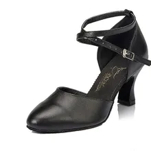 HXYOO/Обувь для латинских танцев для девочек; женская Обувь для бальных танцев; женская обувь для сальсы; мягкая сатиновая подошва; цвет красный, черный; Zapatos De Baile; каблук 4,5-8,5 см; JYG434