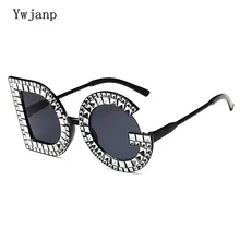 Ywjanp, модные, алмазные, D G, круглые солнцезащитные очки, женские, люксовый бренд, пластиковые ноги, негабаритные, солнцезащитные очки, винтажные, оттенки, женские очки