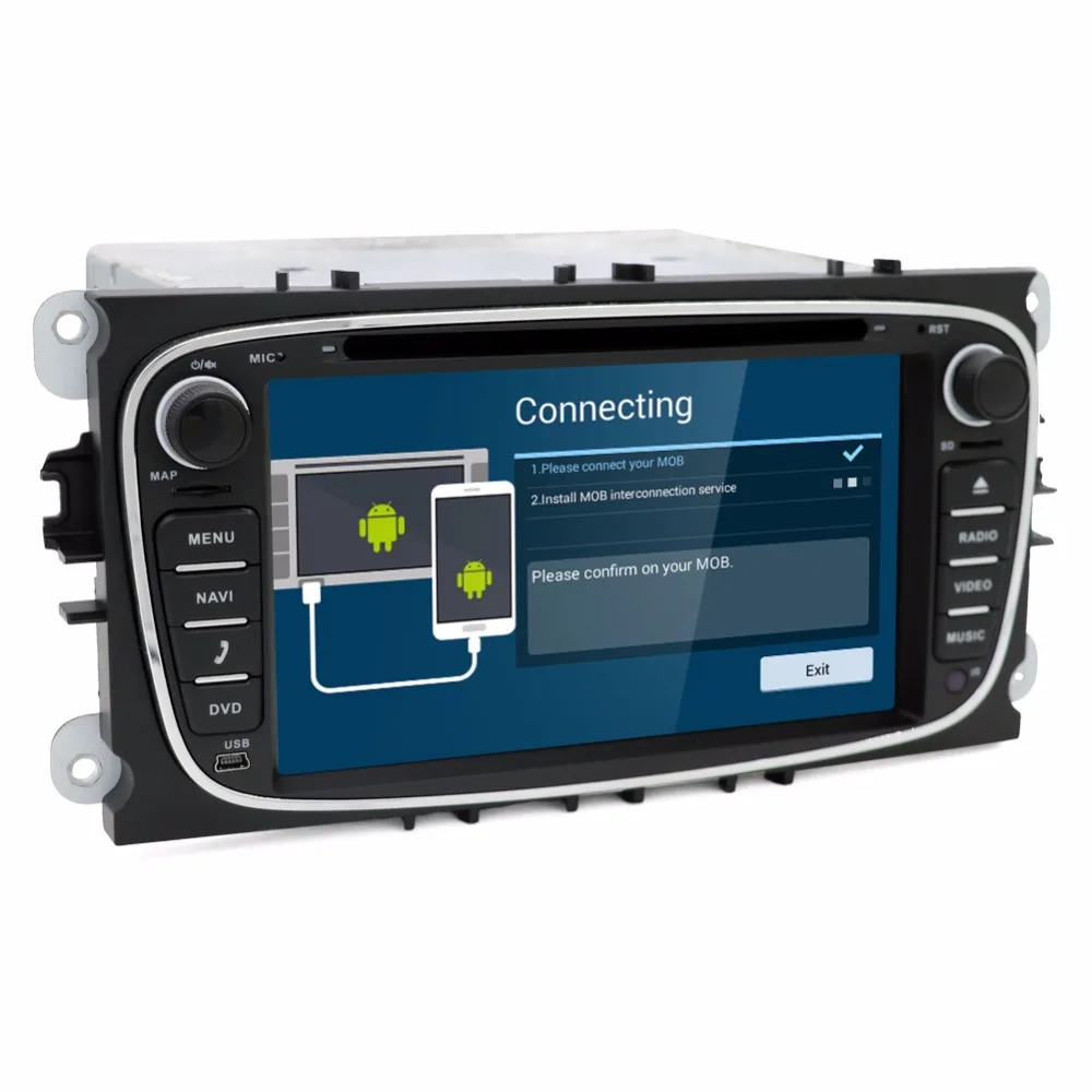Best KLYDE 2 Din 7" Android 8.1 8 core For FORD FOCUS MONDEO S-MAX CONNECT 2008-2011 Android 7.1 quad core Car Radio 3