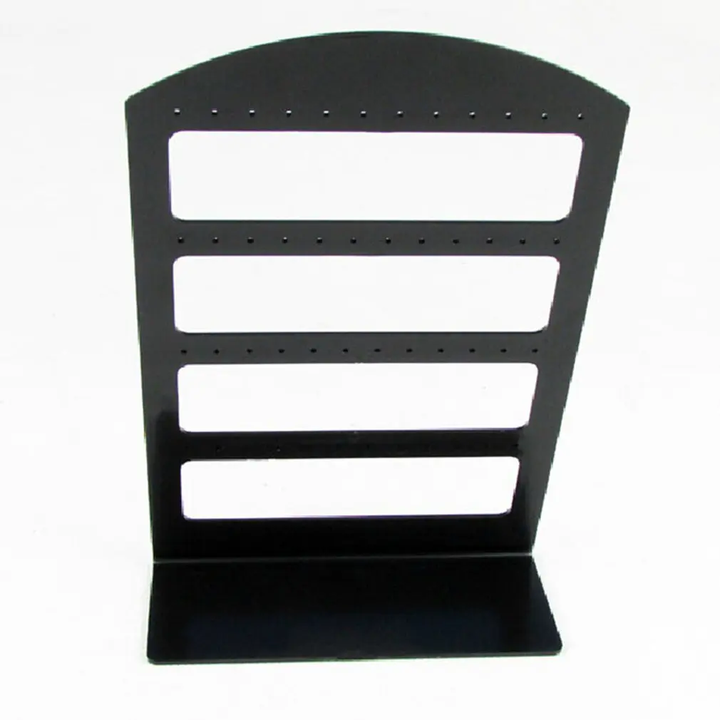 2pcs 48 Holes Earrings Ear Studs Display Holder Stand Showcase Plastic Jewelry Organizer Rack Flat Earring Holder