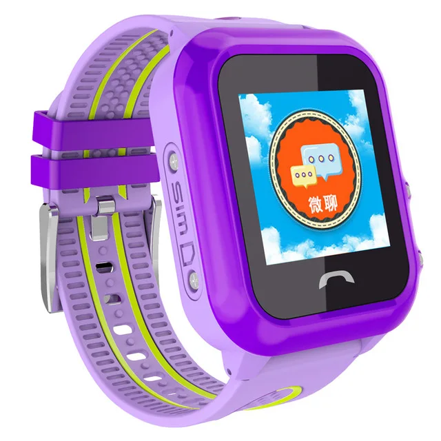 Смарт-часы Smarcent DF27, водонепроницаемые, для детей, с gps, для плавания, для телефона, SOS, устройство определения местоположения, трекер для детей, безопасный, анти-потеря, монитор - Цвет: Фиолетовый