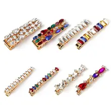 Женские банкетные вечерние декоративные заколки для волос из утконоса, имитация бриллиантов, цветные блестящие стразы, роскошные ювелирные изделия, заколки-пряжки для волос