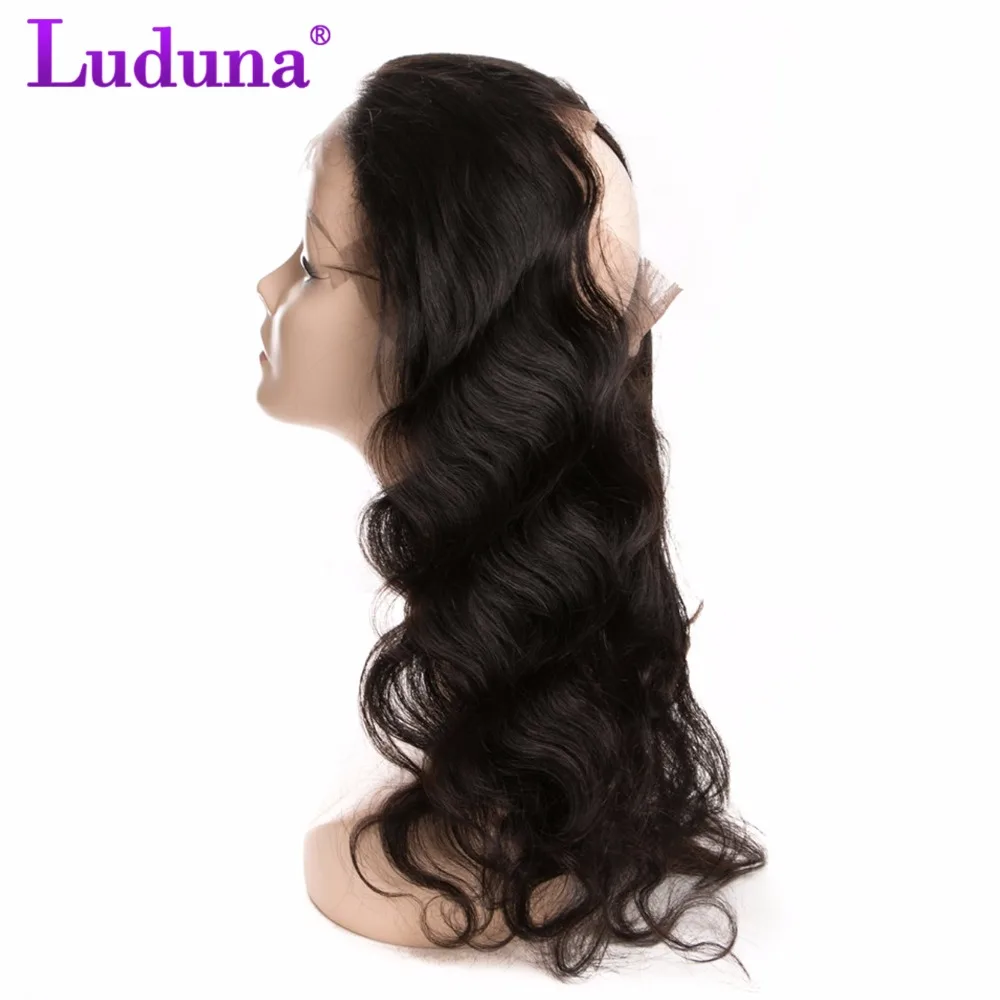 Luduna Brazilian Body Wave 360 Lace Frontal Closure Non remy font b Human b font font