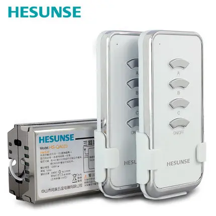 

New HS-QA023 1304W 2N1 Three Channels Digital Wireless Remote Control Switch suitable for 220V and 110V