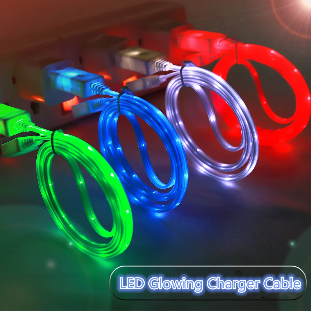 

Flowing Led Glow Usb Charging Cable Charger Cord Micro Usb Type C Cabel For Samsung Galaxy A70 A50 A30 A20 A10 M30 M20 M10 S10